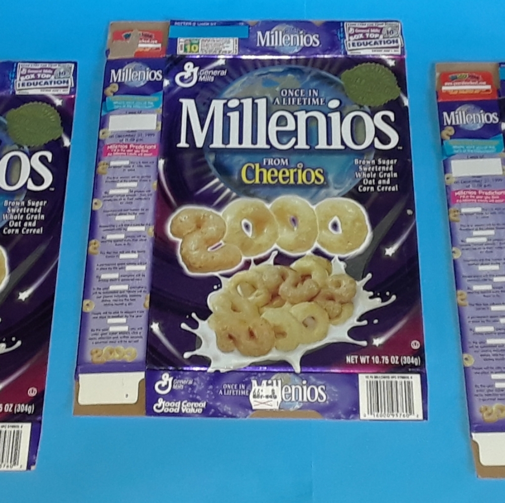3 Empty Boxes 1999 General Mills Limited Edition Millenios Cereal